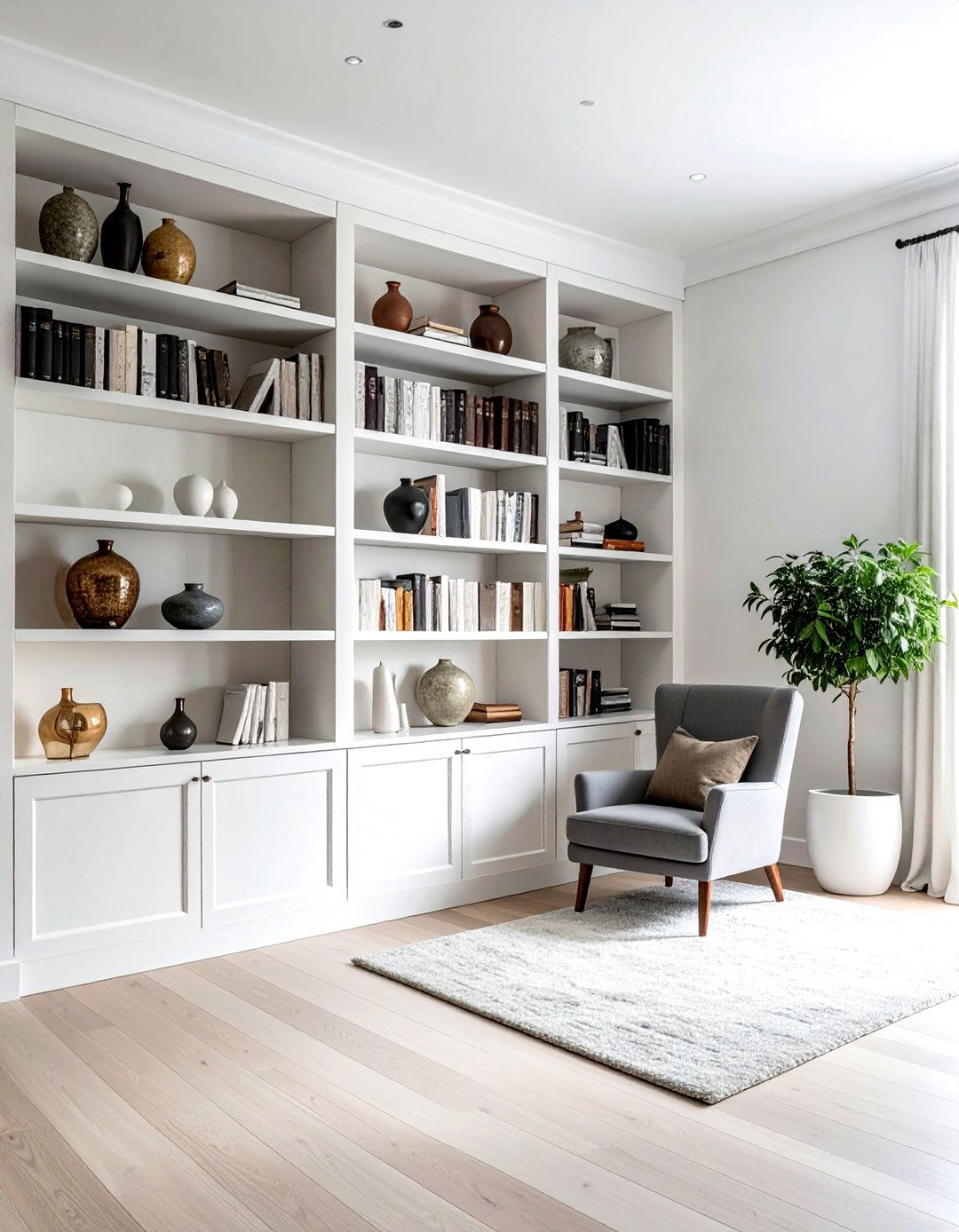 Bookcase wall - 30 accent wall ideas