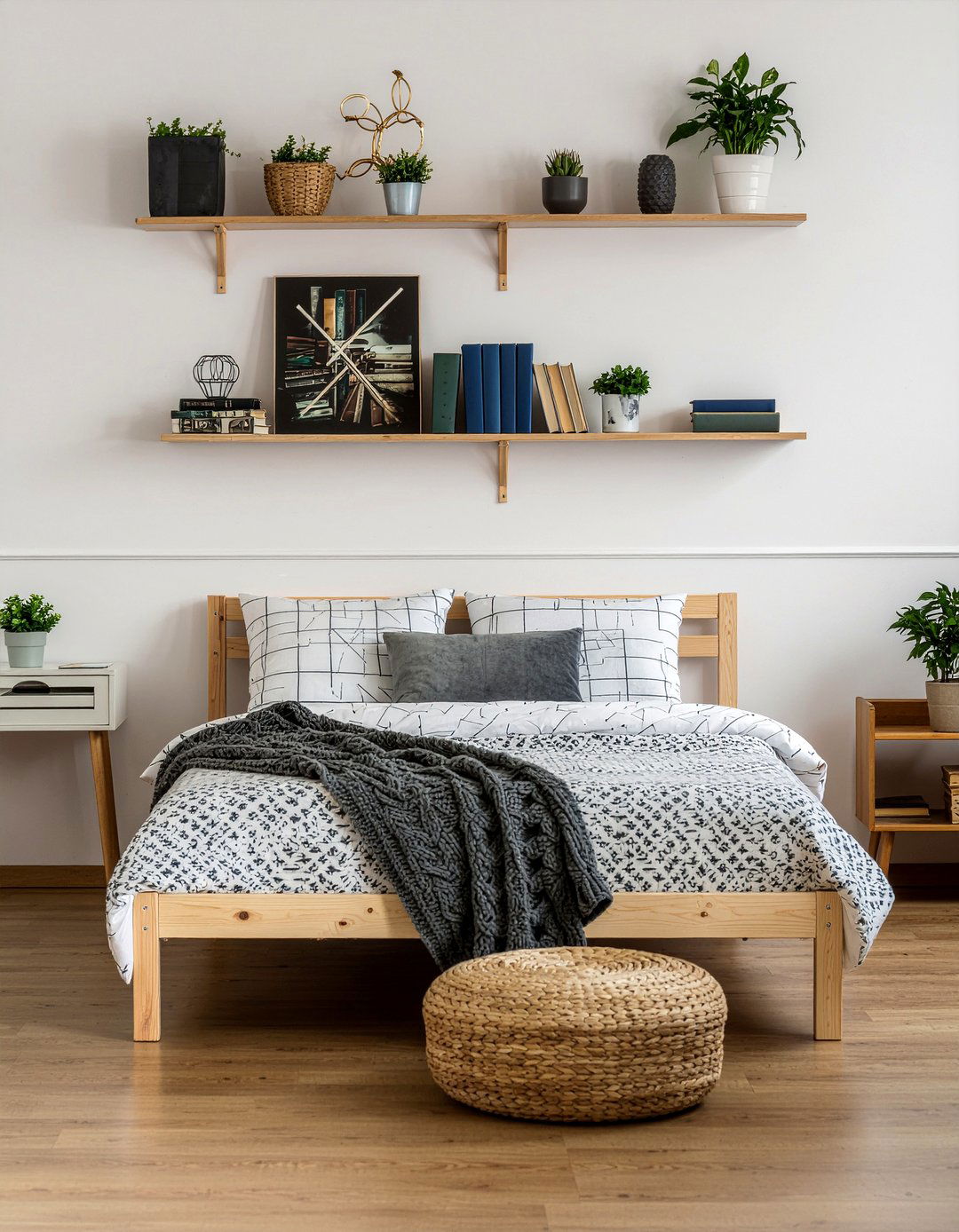 Bookshelf Room Divider - 30 bedroom partition ideas