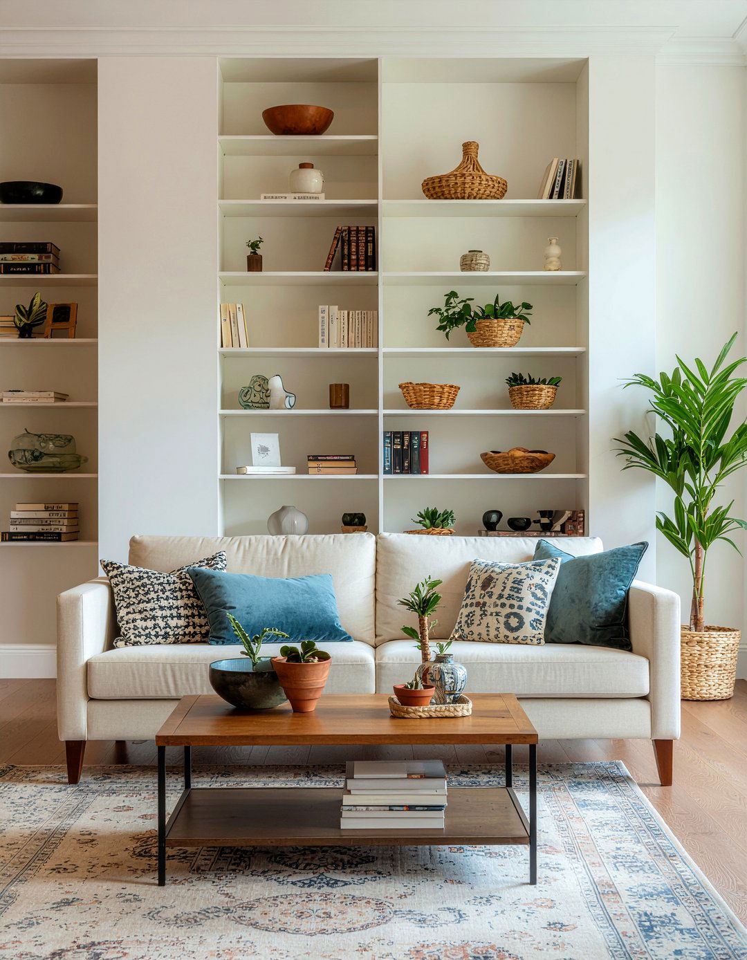 Bookshelf Styling - 30 cheap living room ideas