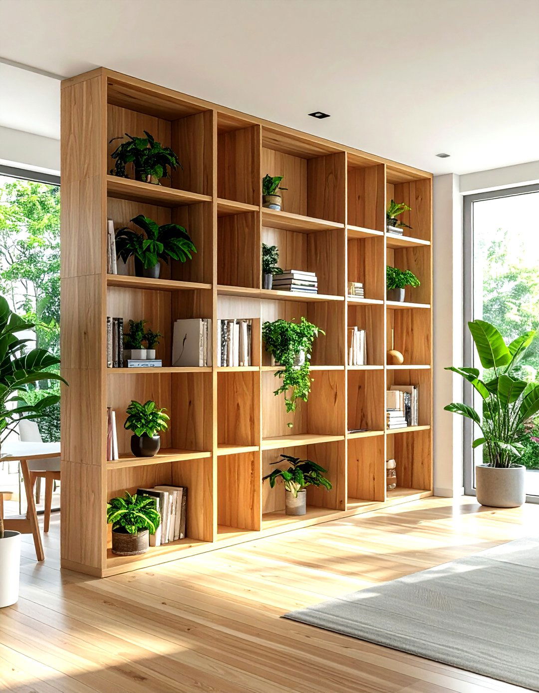 Bookshelf room divider - 30 living room built-in storage ideas