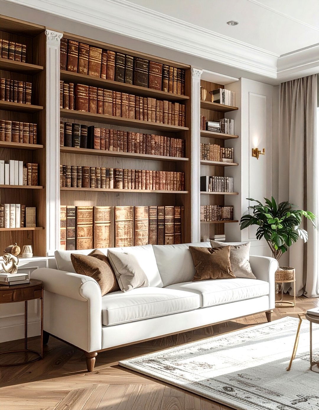 Bookshelf wallpaper - 30 book decor ideas_1