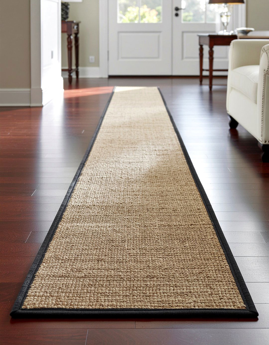 Bordered Sisal Runner - 30 living room runner rugs