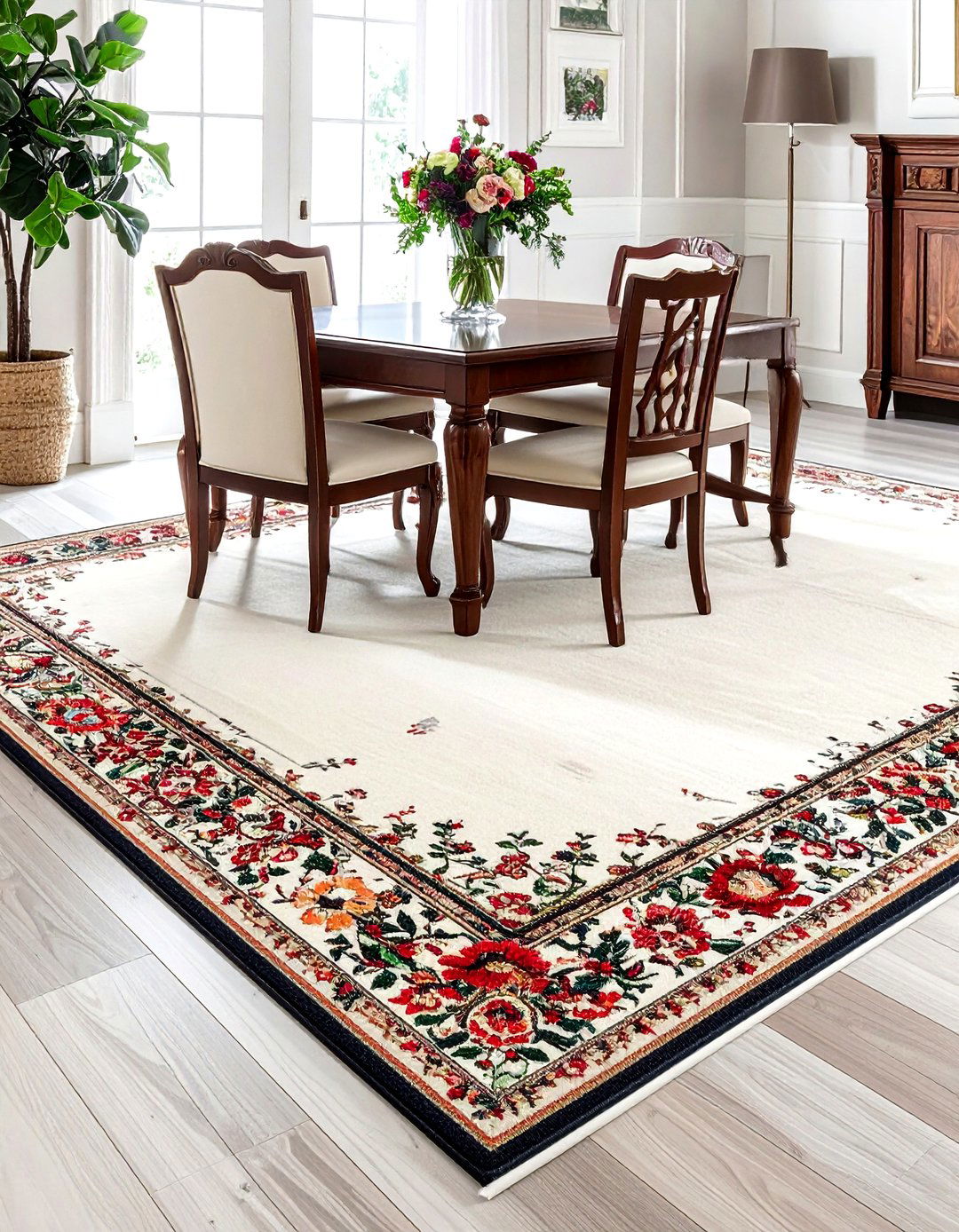 Bordered area rug - 30 colorful rug ideas