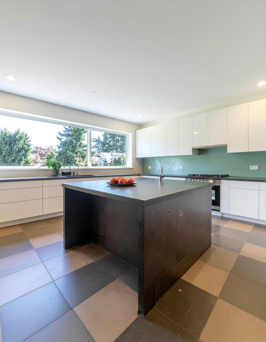 Bordered checkerboard floor design - 30 checkered floor kitchen ideas