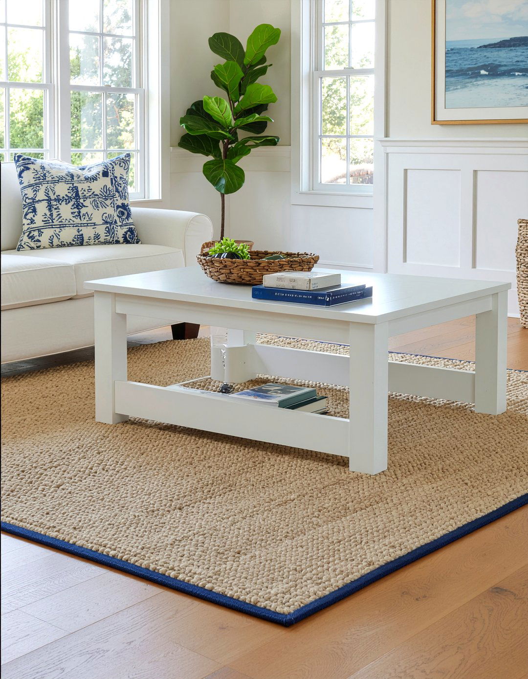 Bordered sisal rug living room - 30 living room area rugs