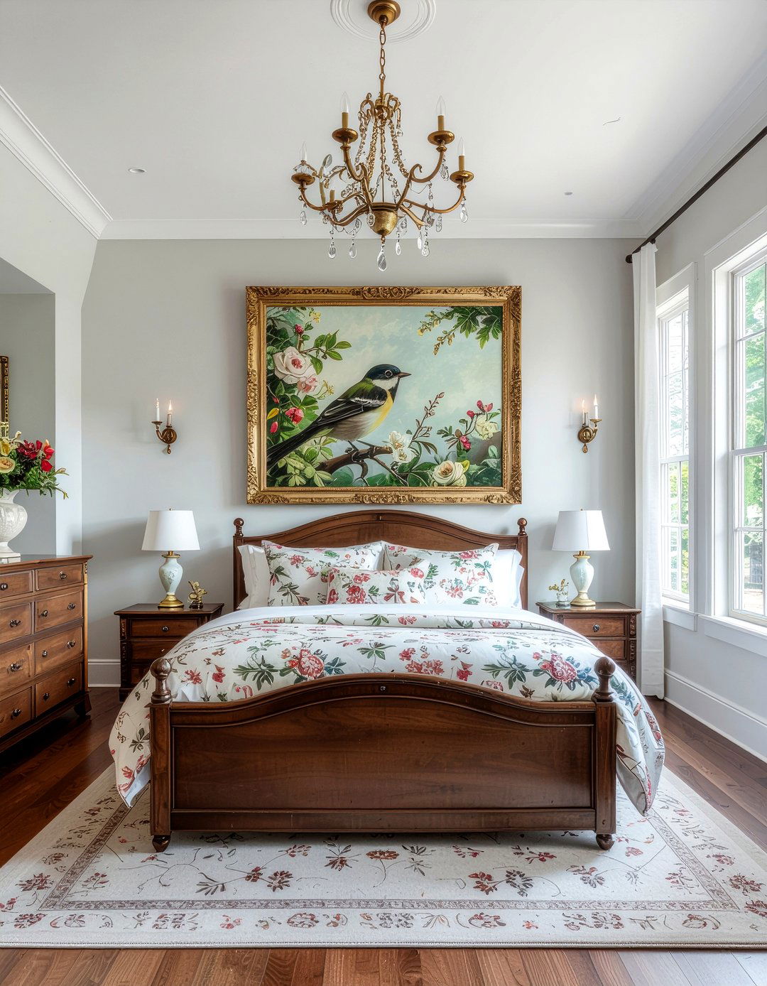Botanical Bird Painting - 30 bird bedroom ideas