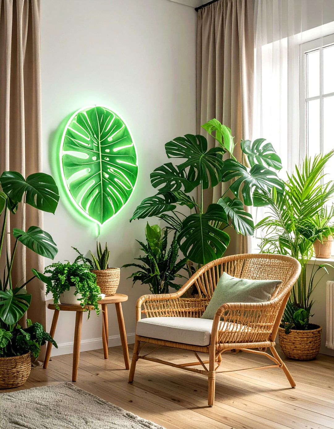 Botanical Leaf Neon - 30 neon sign ideas