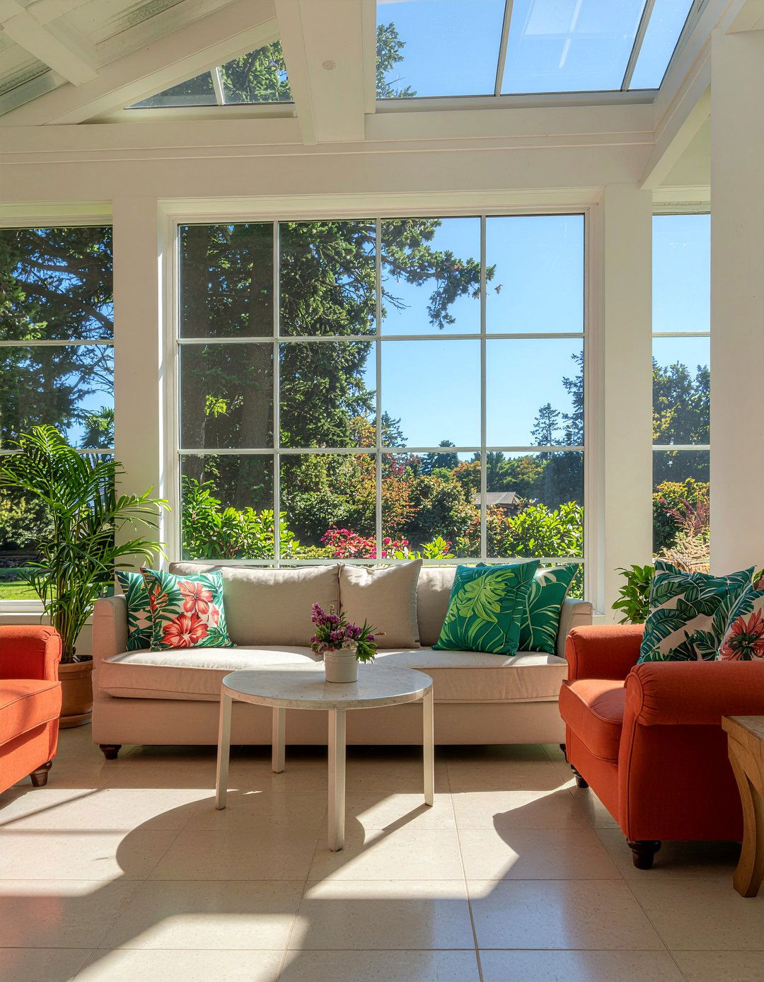 Botanical Print Decor - 30 conservatory living room ideas