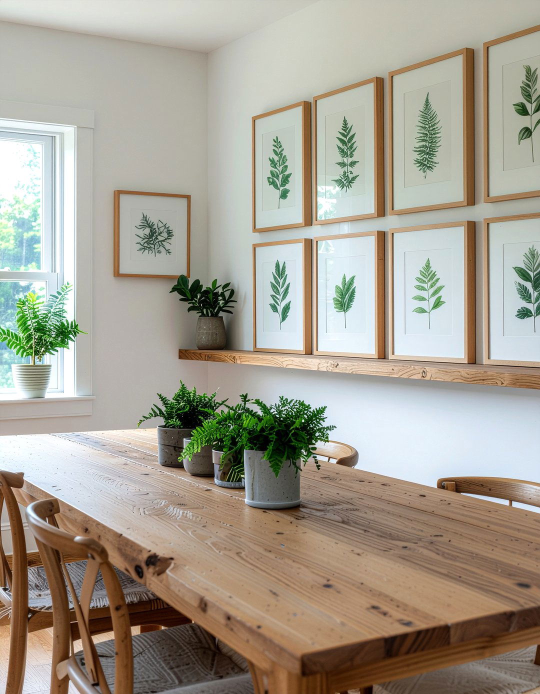 Botanical Print Gallery - 30 dining room picture rail ideas