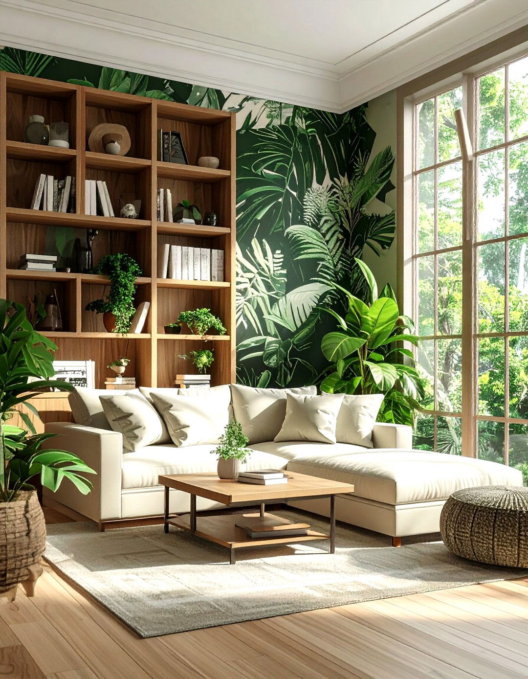 Botanical Print Wallpaper Living Room - 30 living room wallpaper ideas