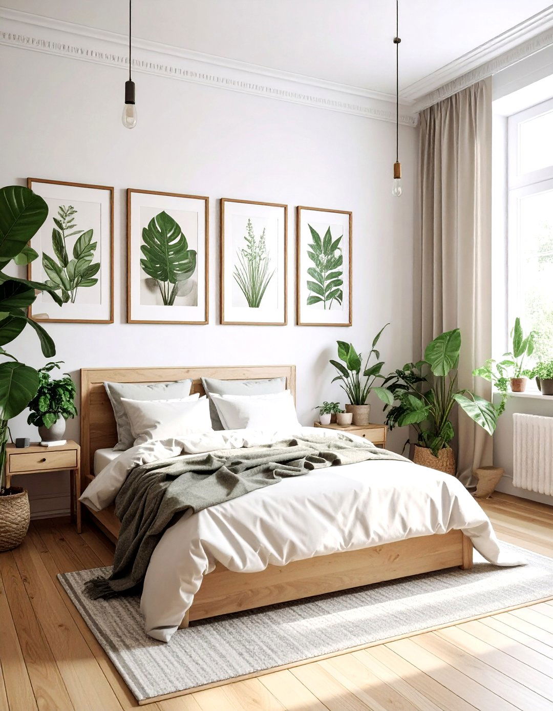 Botanical Wall Prints - 30 thrifted bedroom ideas