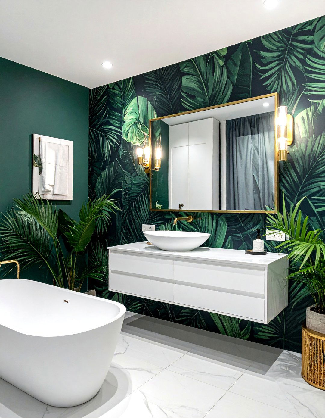 Botanical Wallpaper Bathroom - 30 botanical bathroom ideas