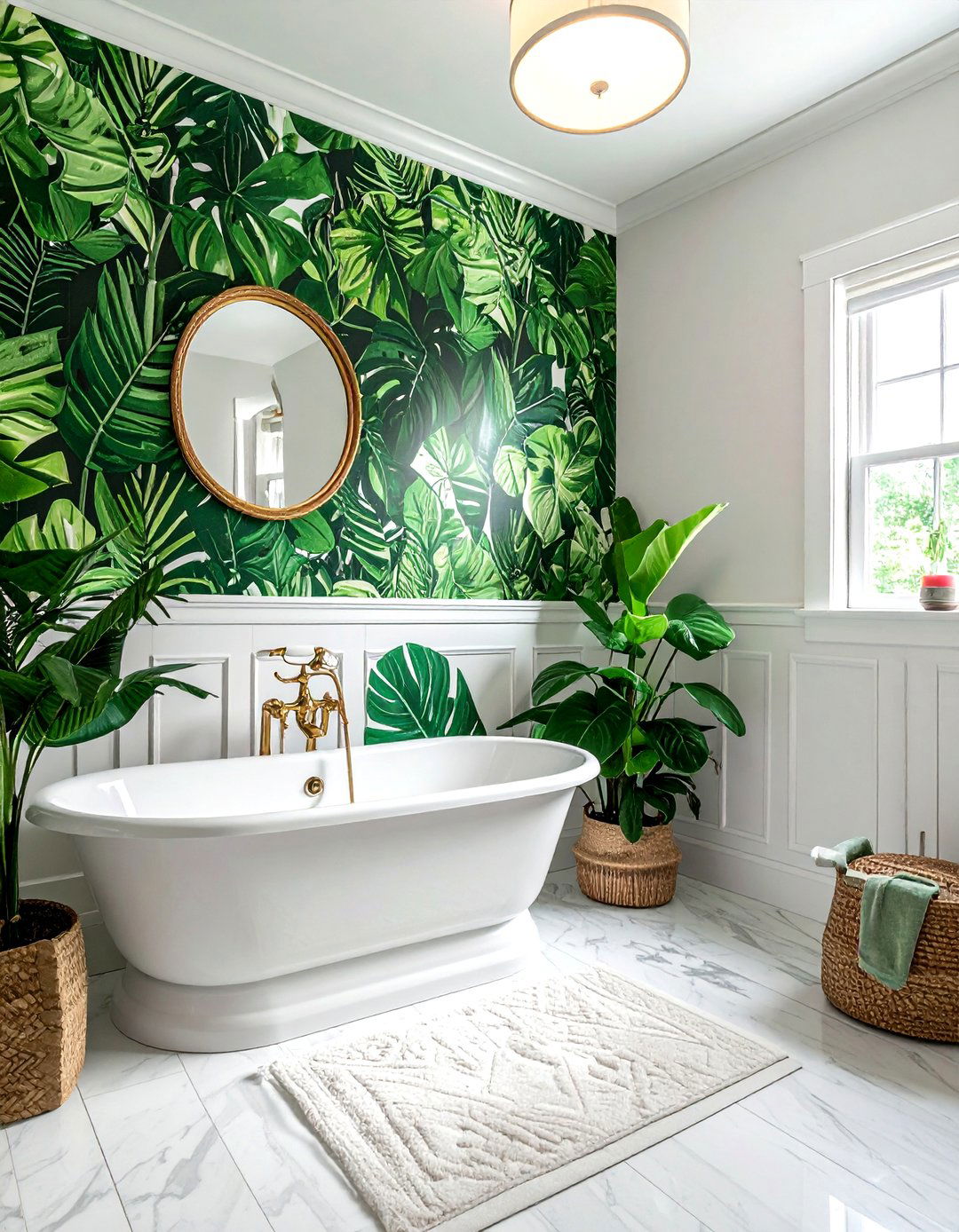 Botanical Wallpaper Bathroom - 30 updated classic bathroom ideas