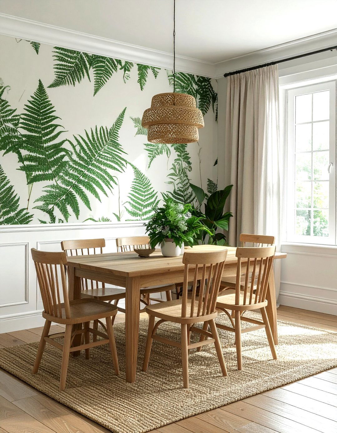 Botanical Wallpaper Dining Room - 30 forest dining room ideas