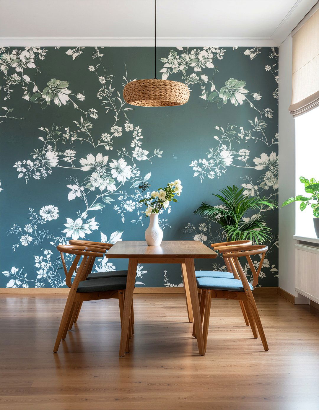Botanical Wallpaper Dining Room - 30 estate dining room ideas