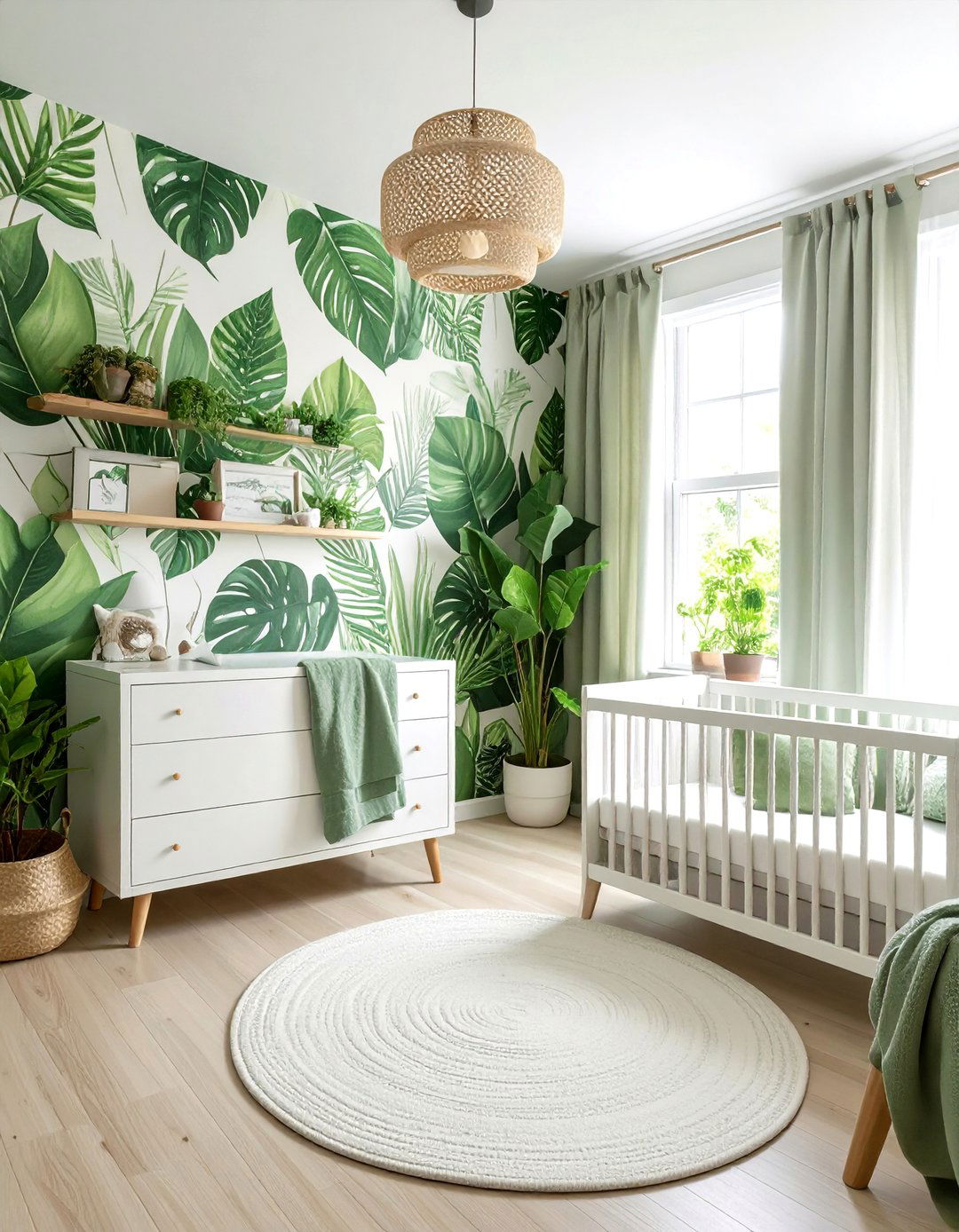 Botanical Wallpaper Nursery - 30 nursery decor ideas