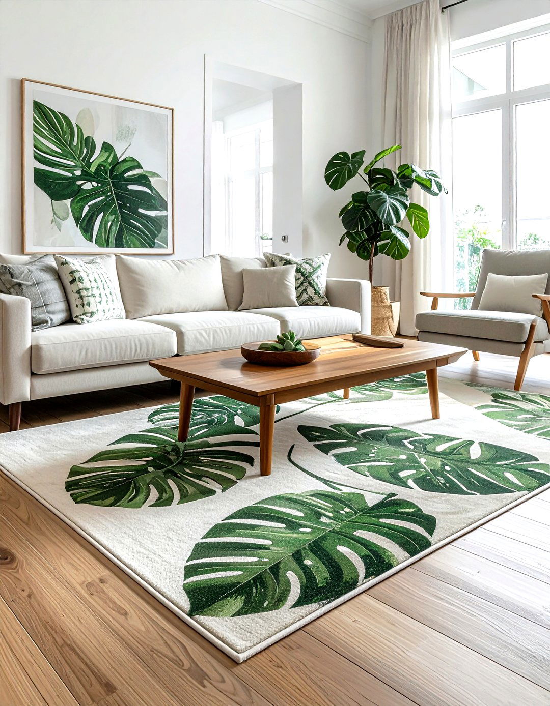Botanical area rug - 30 botanical decor ideas