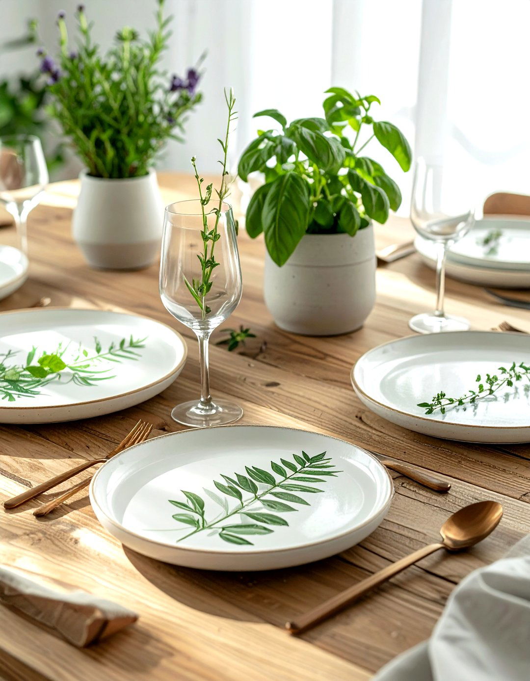 Botanical ceramic plates - 30 botanical decor ideas