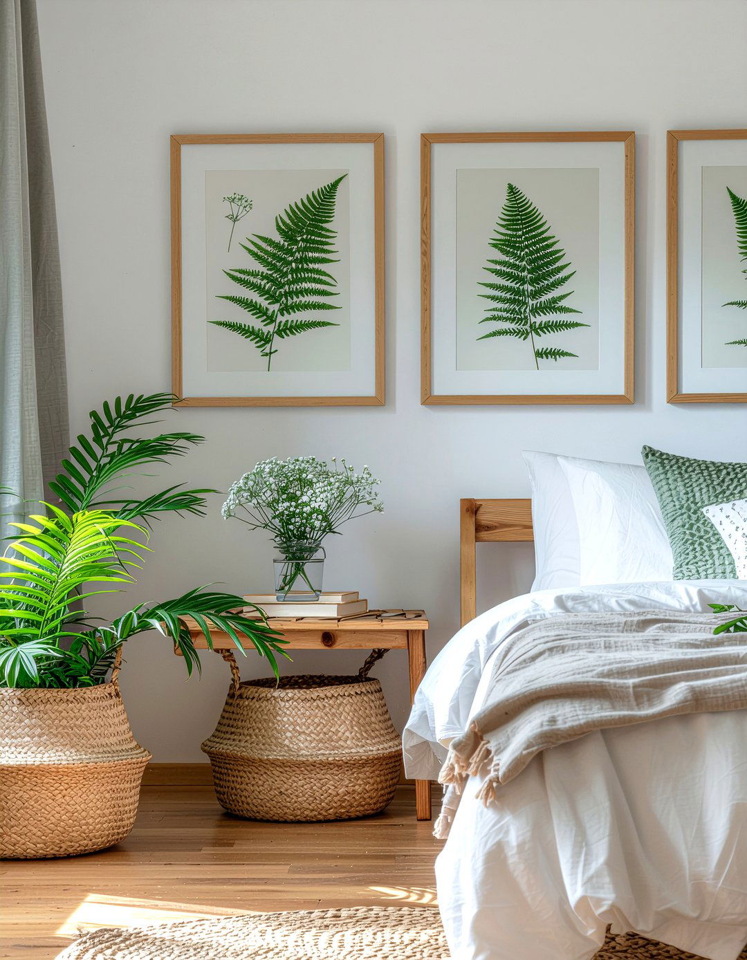 Botanical framed art - 30 rustic bedroom ideas