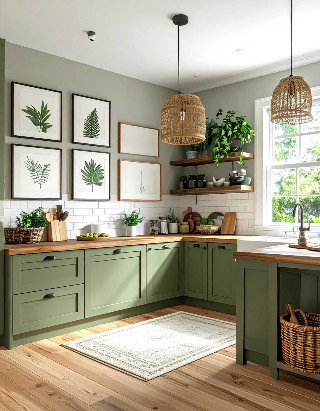 Botanical kitchen print - 30 kitchen pattern mixing ideas