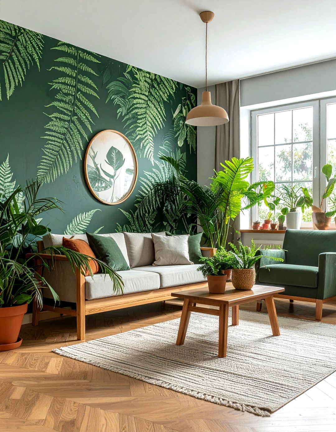 Botanical print wallpaper - 30 living room wallpapers
