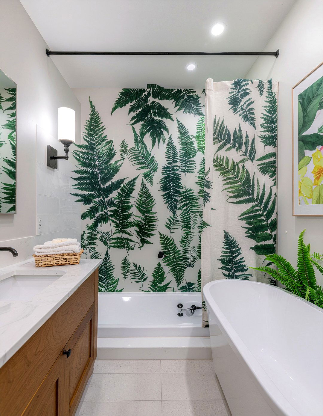 Botanical rental bathroom - 30 rental bathroom ideas