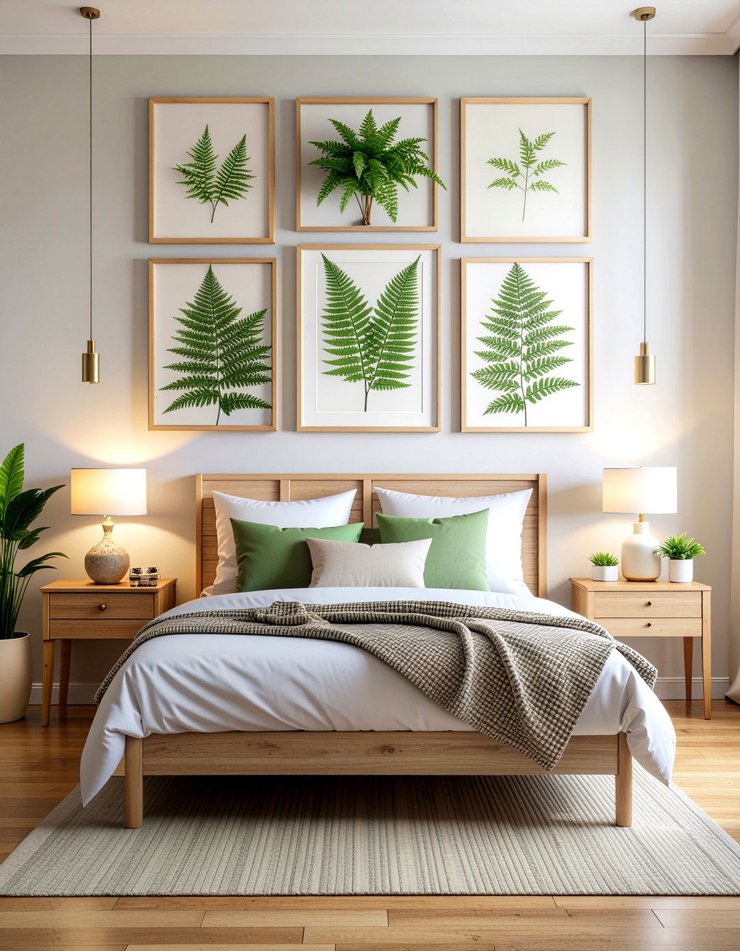 Botanical wall art - 30 earthy bedroom ideas