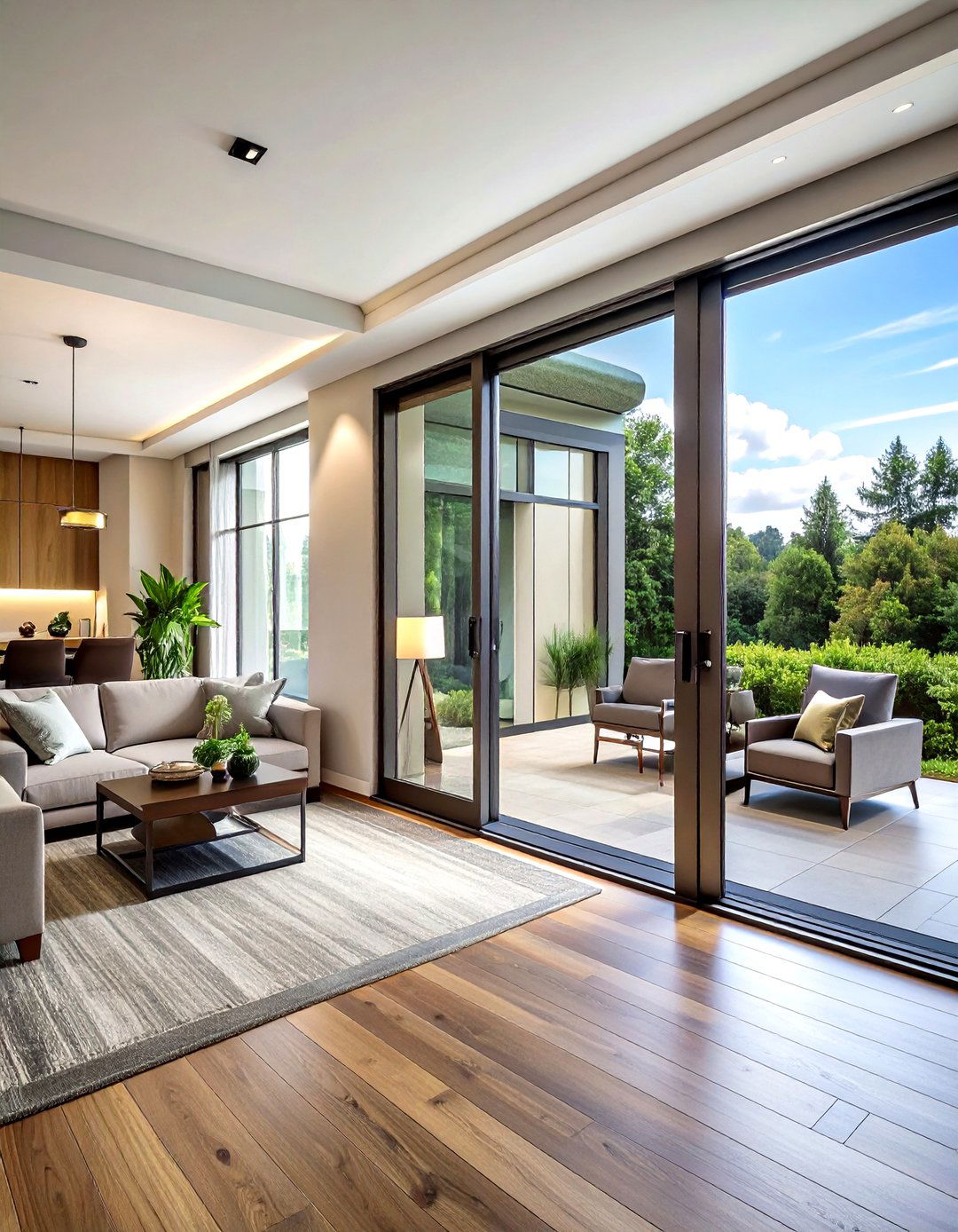 Bottom rolling bifold doors - 30 living room bifold doors