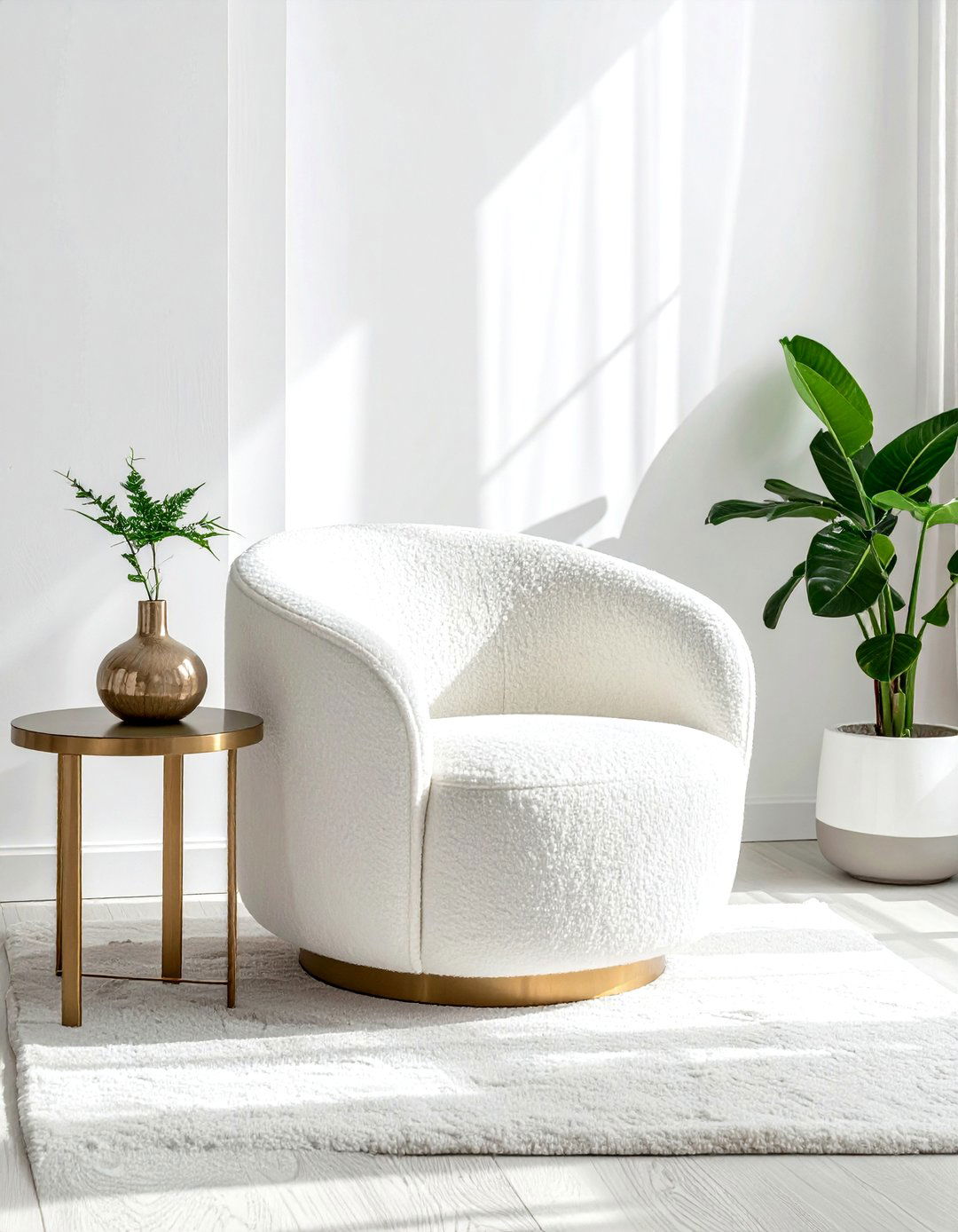 Boucle Accent Chairs - 30 quiet luxury decor ideas