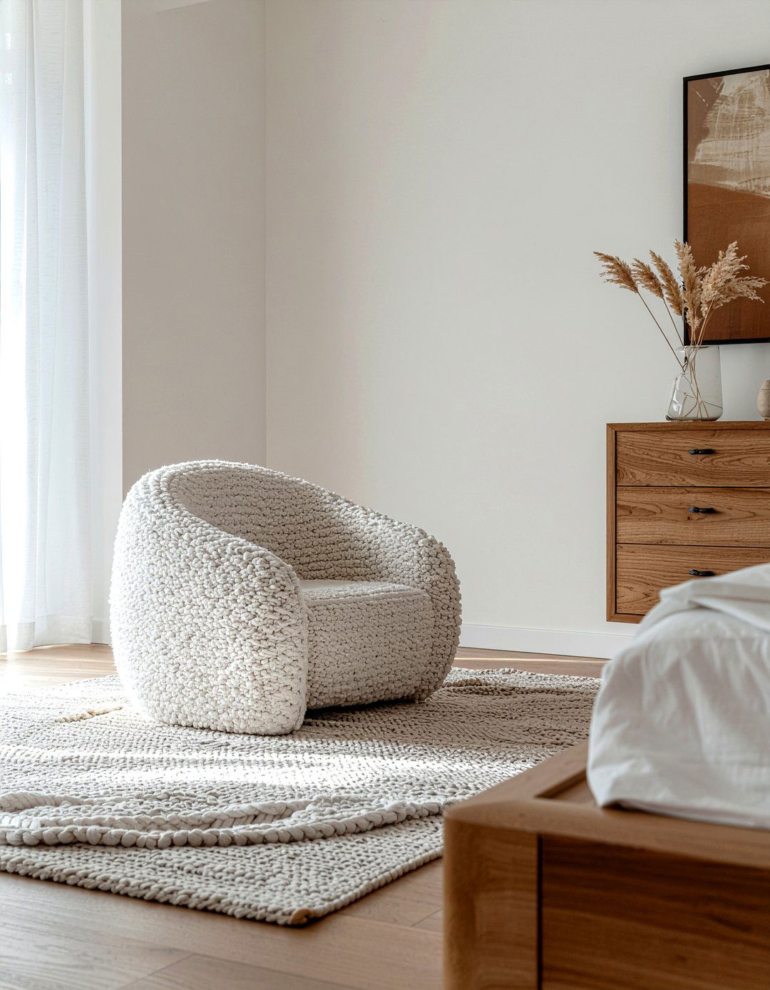 Boucle Bedroom Settee - 30 bedroom settees