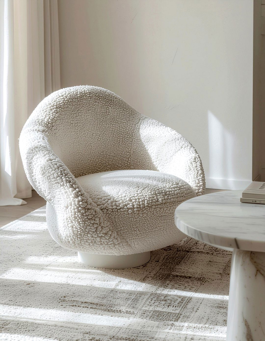 Boucle Chair - 30 elegant decor ideas