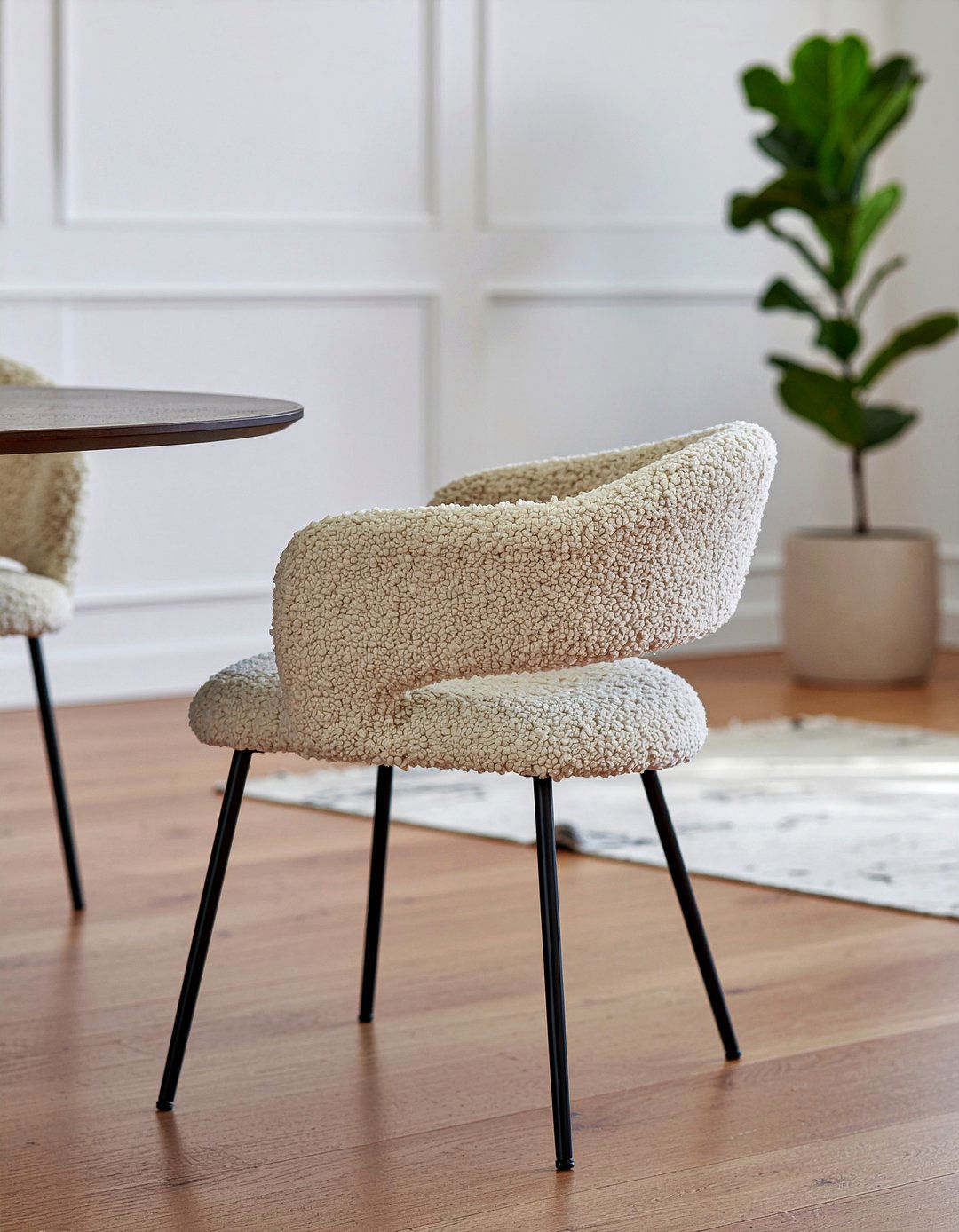 Boucle Dining Chair For Host - 30 host dining chair ideas