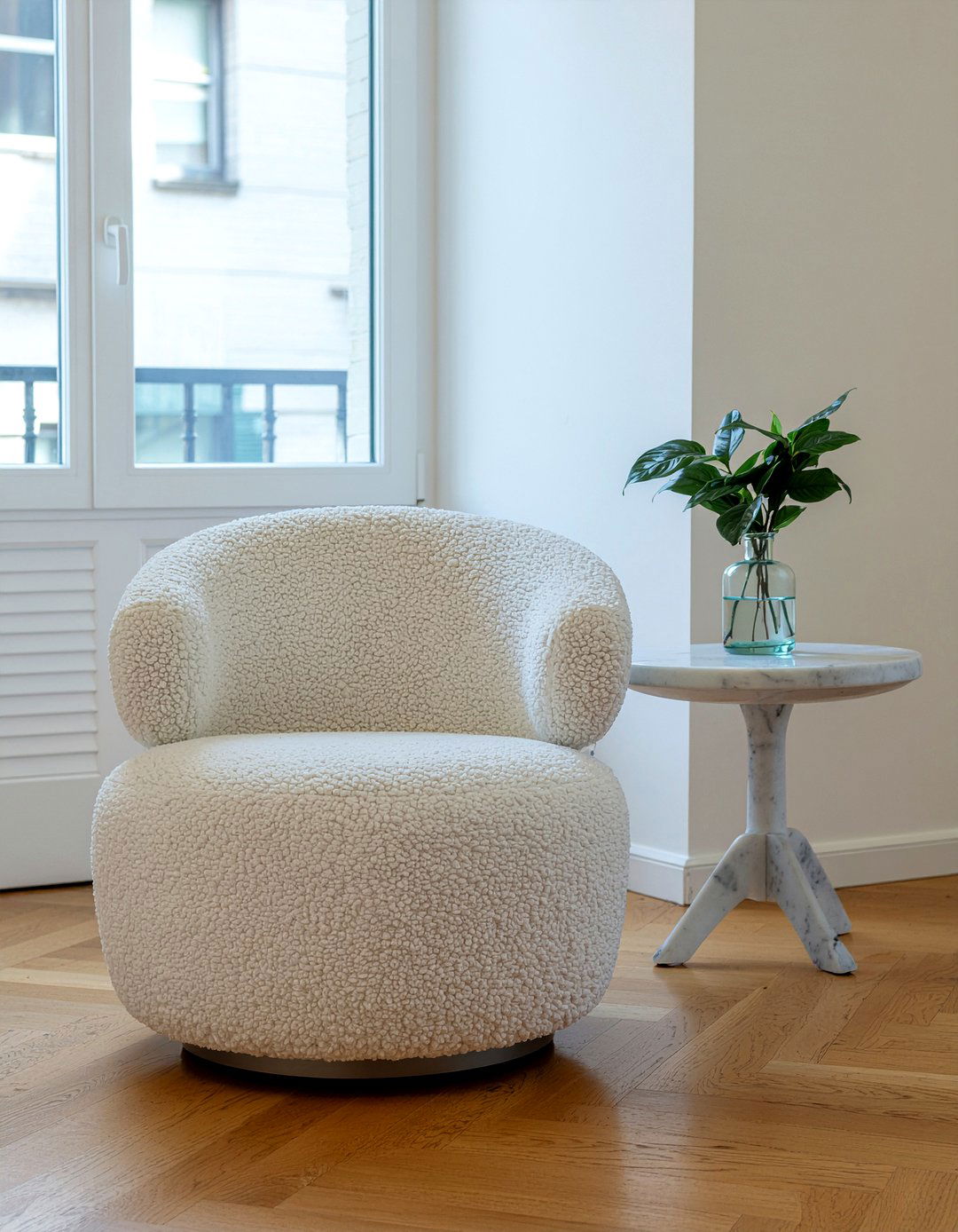 Boucle Swivel Accent Chair - 30 living room lounge chairs