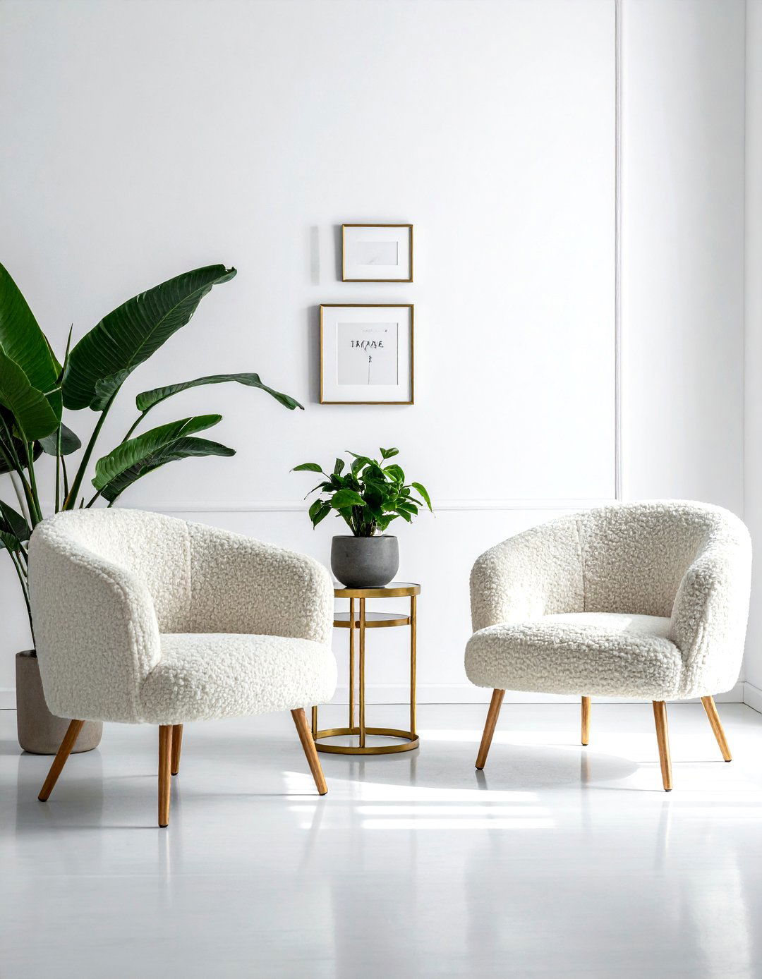 Boucle accent chair living room - 30 beige living room furniture ideas