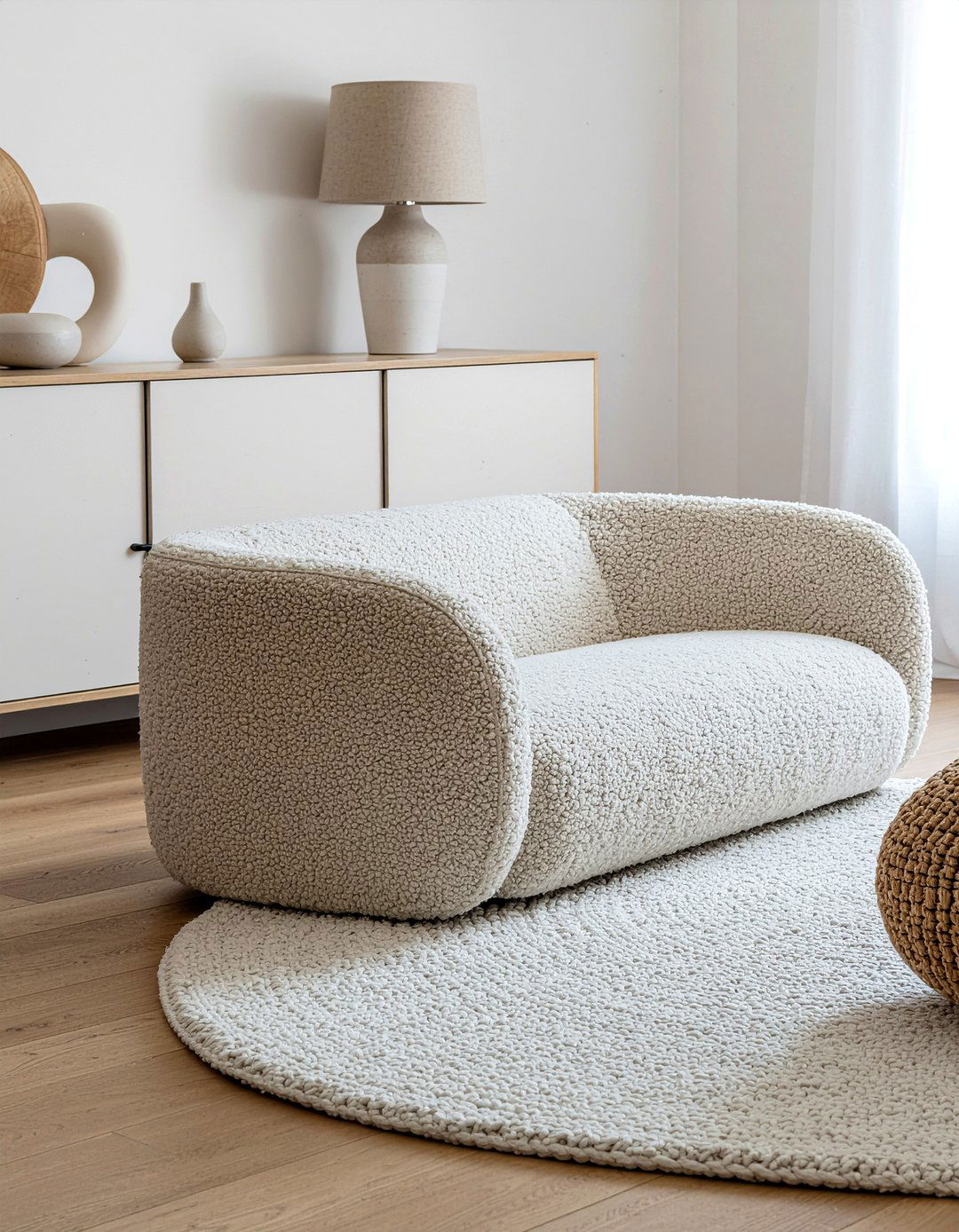 Boucle sofa - 30 living room sofa ideas