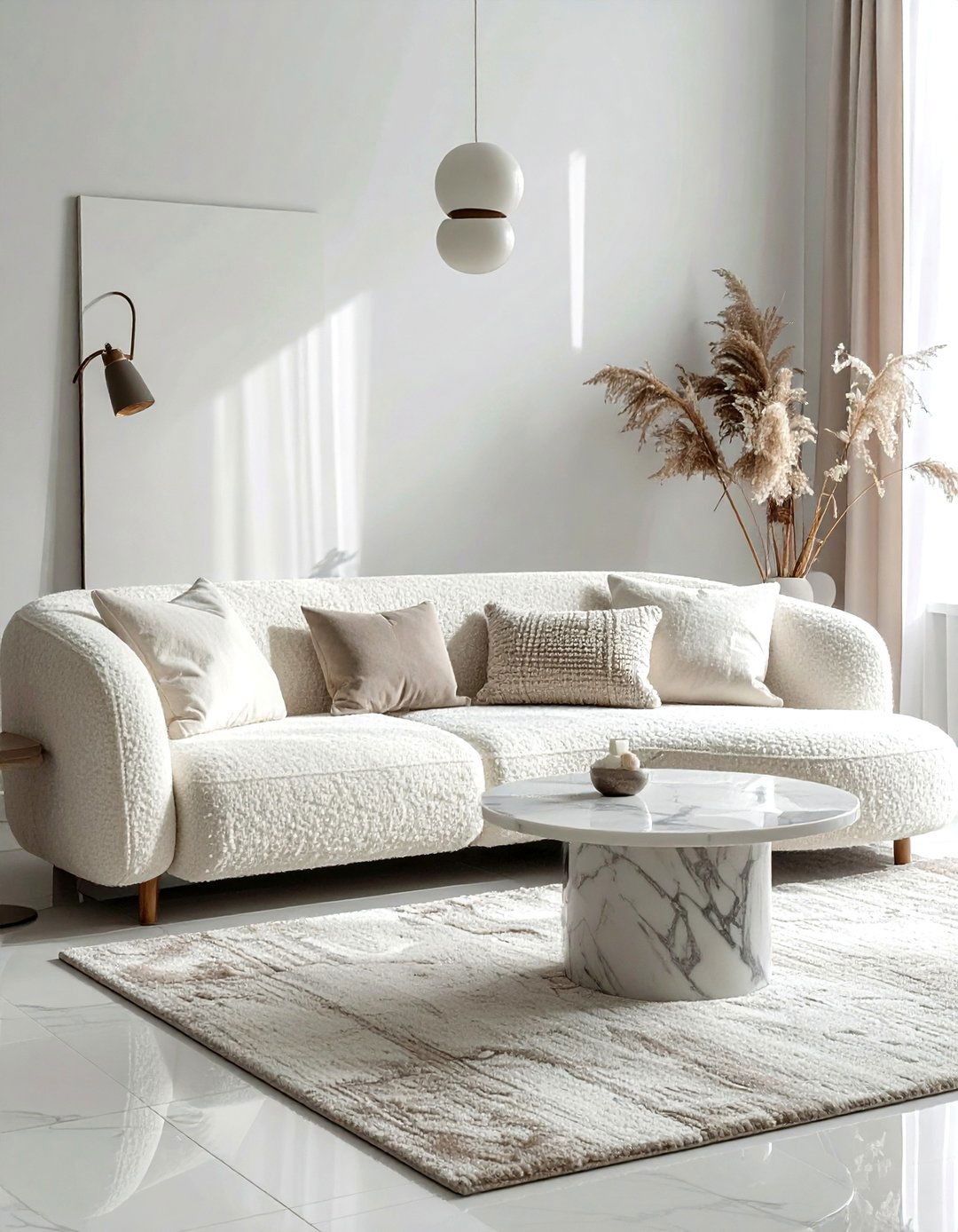 Boucle sofa styling - 30 viral decor ideas