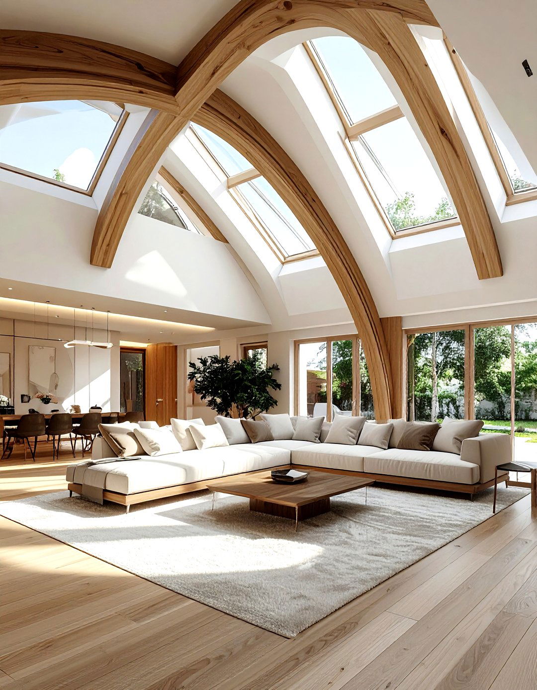 Bowstring Truss - 30 living room trusses ideas