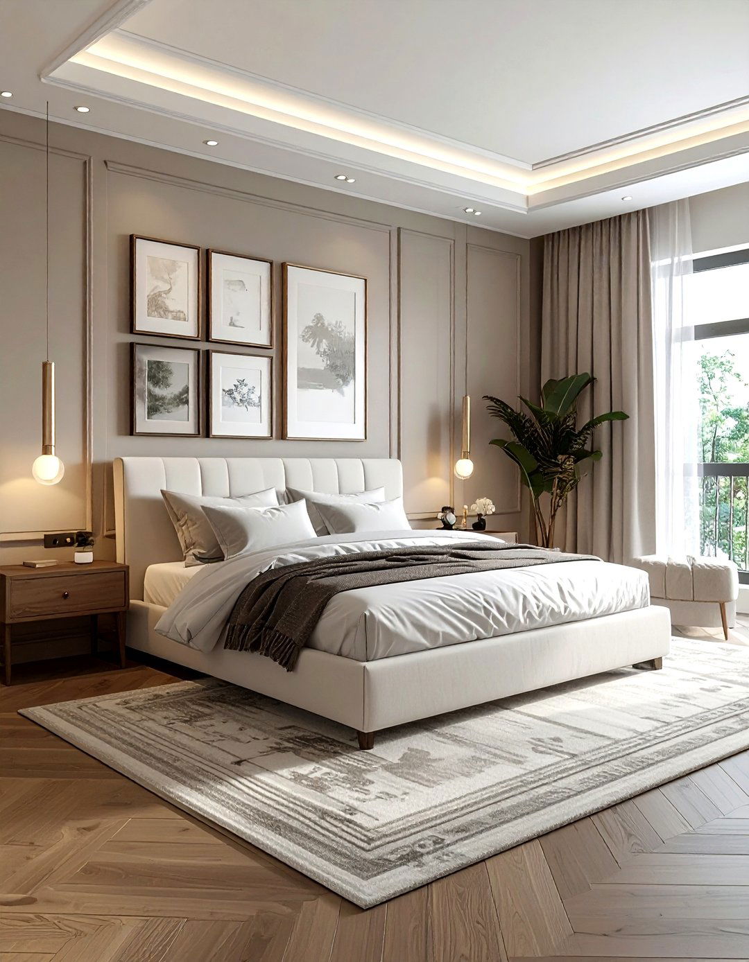 Box Trim - 30 bedroom molding ideas