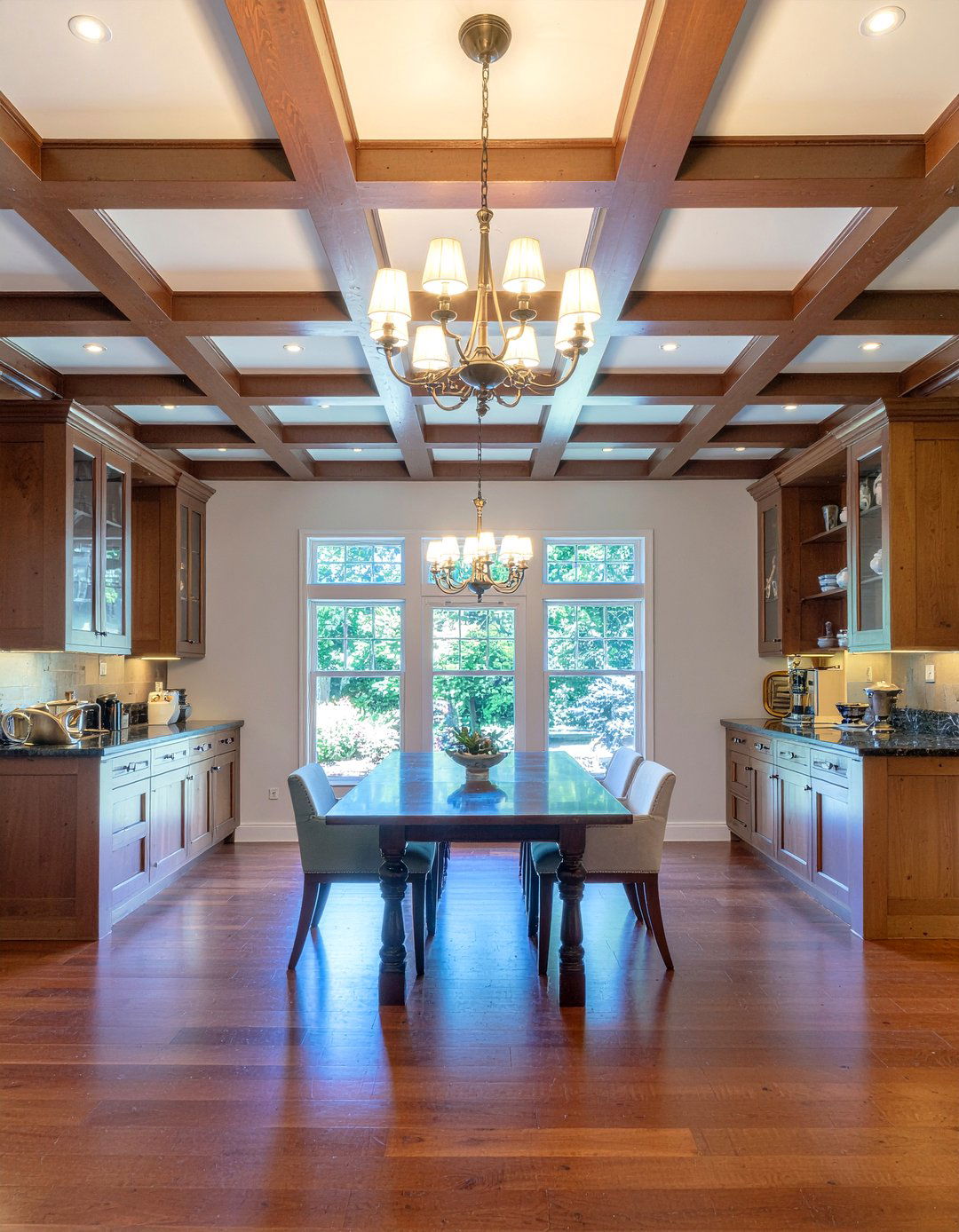 Box beam ceiling dining room - 30 craftsman dining room ideas