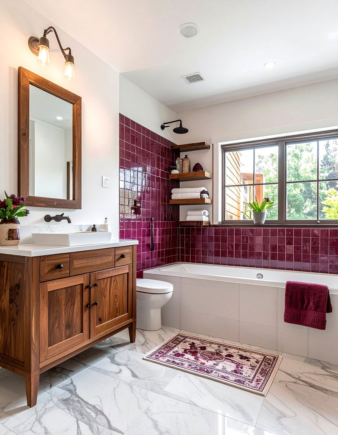 Boysenberry bathroom colors - 30 purple bathroom color schemes