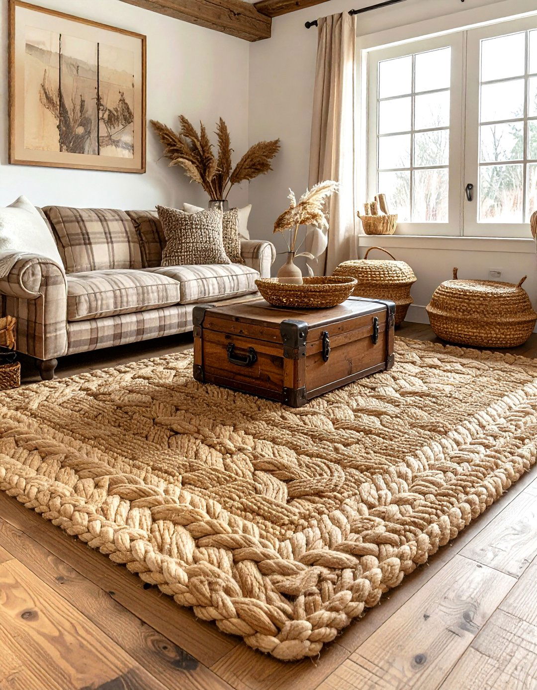 Braided Jute Rug - 30 living room jute rugs