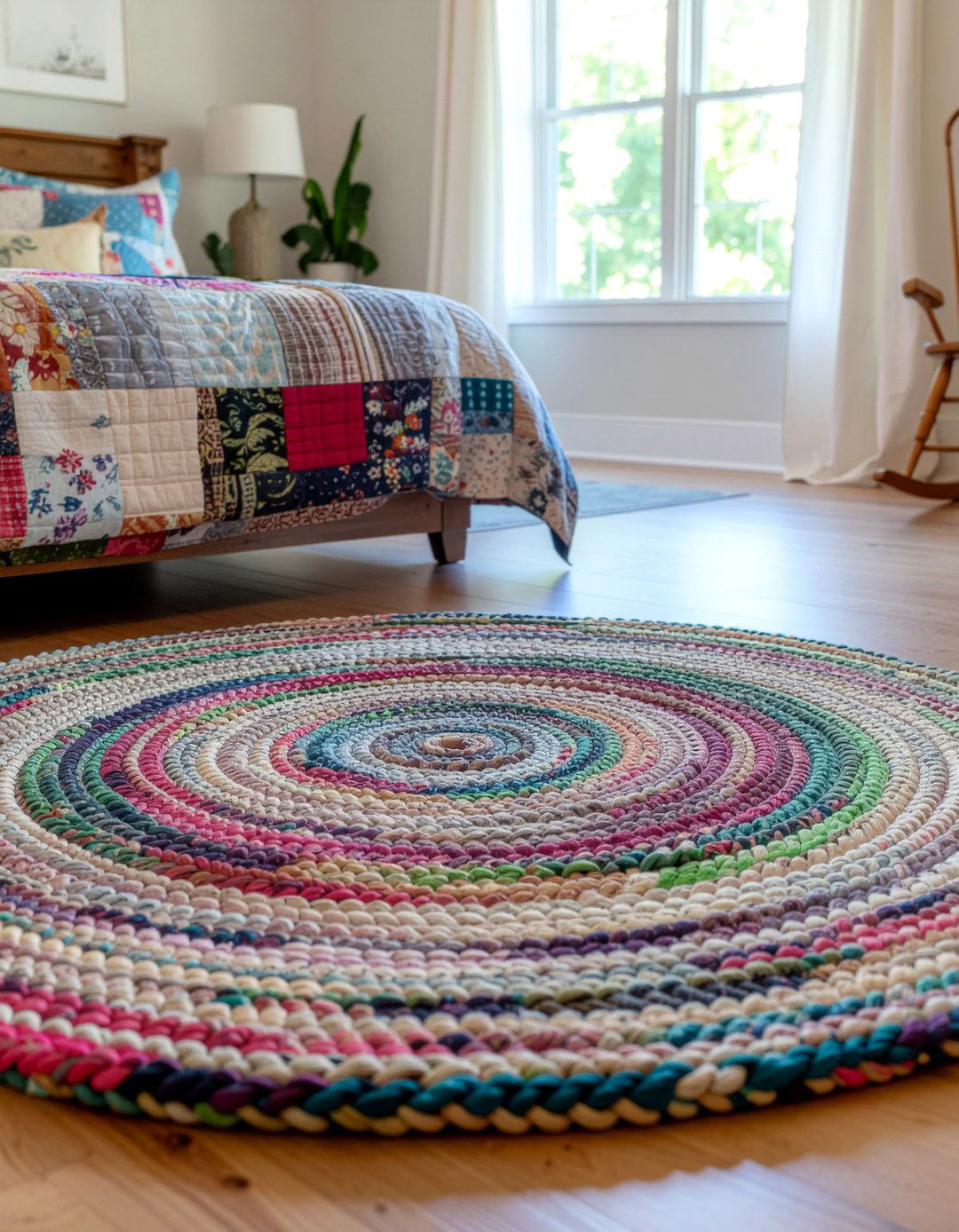 Braided Round Rug - 30 bedroom round rugs