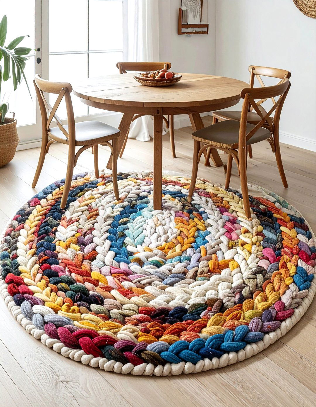 Braided dining room rug - 30 dining room rug ideas