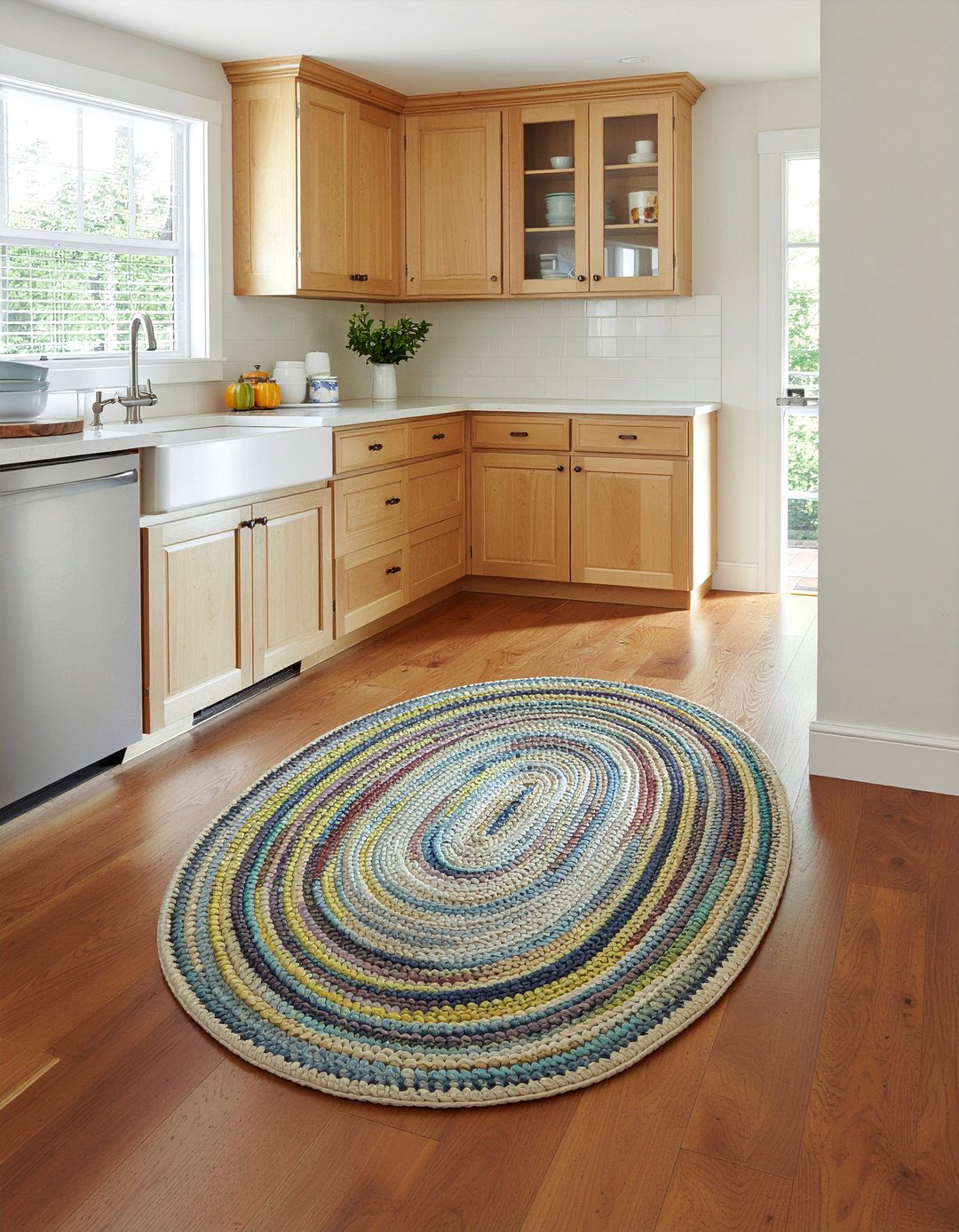 Braided kitchen rug - 30 kitchen rug ideas