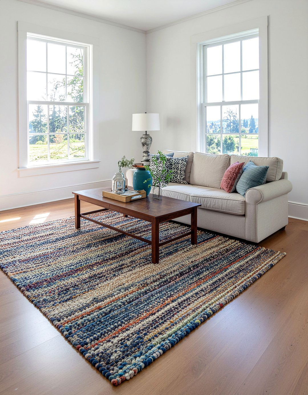 Braided wool rug living room - 30 living room area rugs