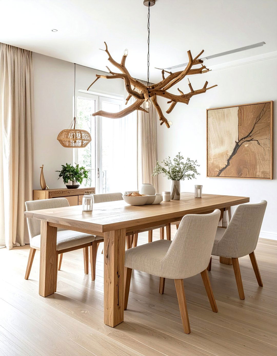 Branch Chandelier Dining Room - 30 forest dining room ideas