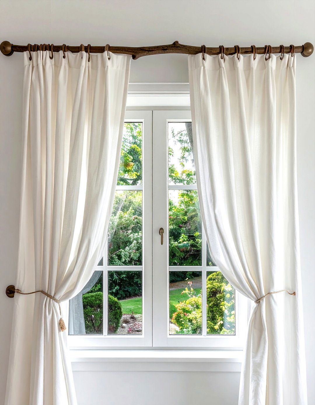 Branch Curtain Rod - 30 branch decor ideas