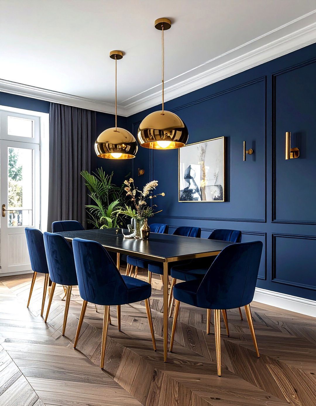 Brass Accent Dining Room - 30 refined dining room ideas