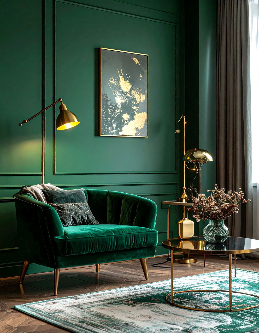 Brass Accent Light - 30 living room lighting design