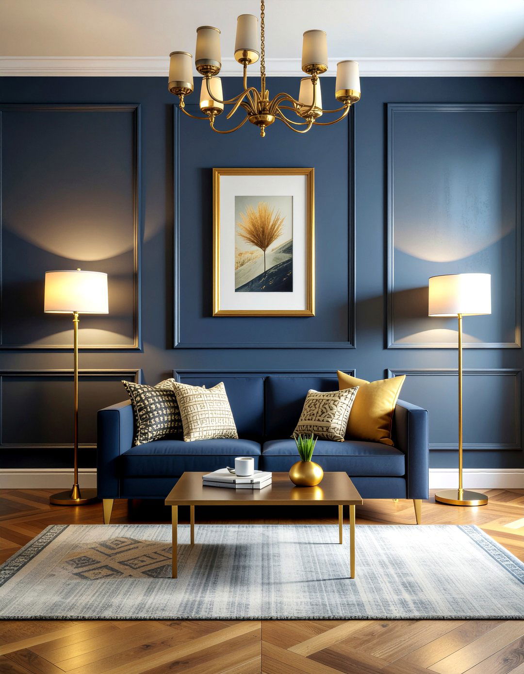 Brass Accent Living Room - 30 antique living room ideas